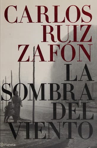 Portada del libro «La sombra del viento» de Carlos Ruiz Zafón